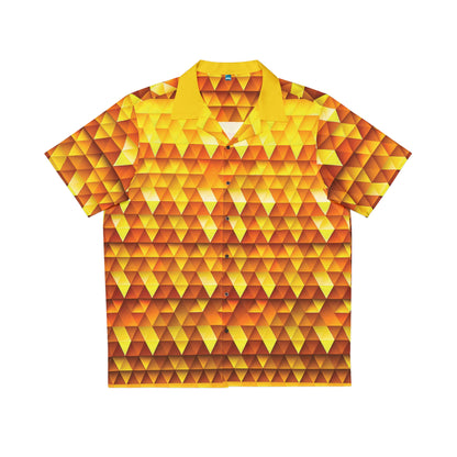 Golden Radiance - Sizzling Sunrise ffdb00 - Men's Hawaiian Shirt