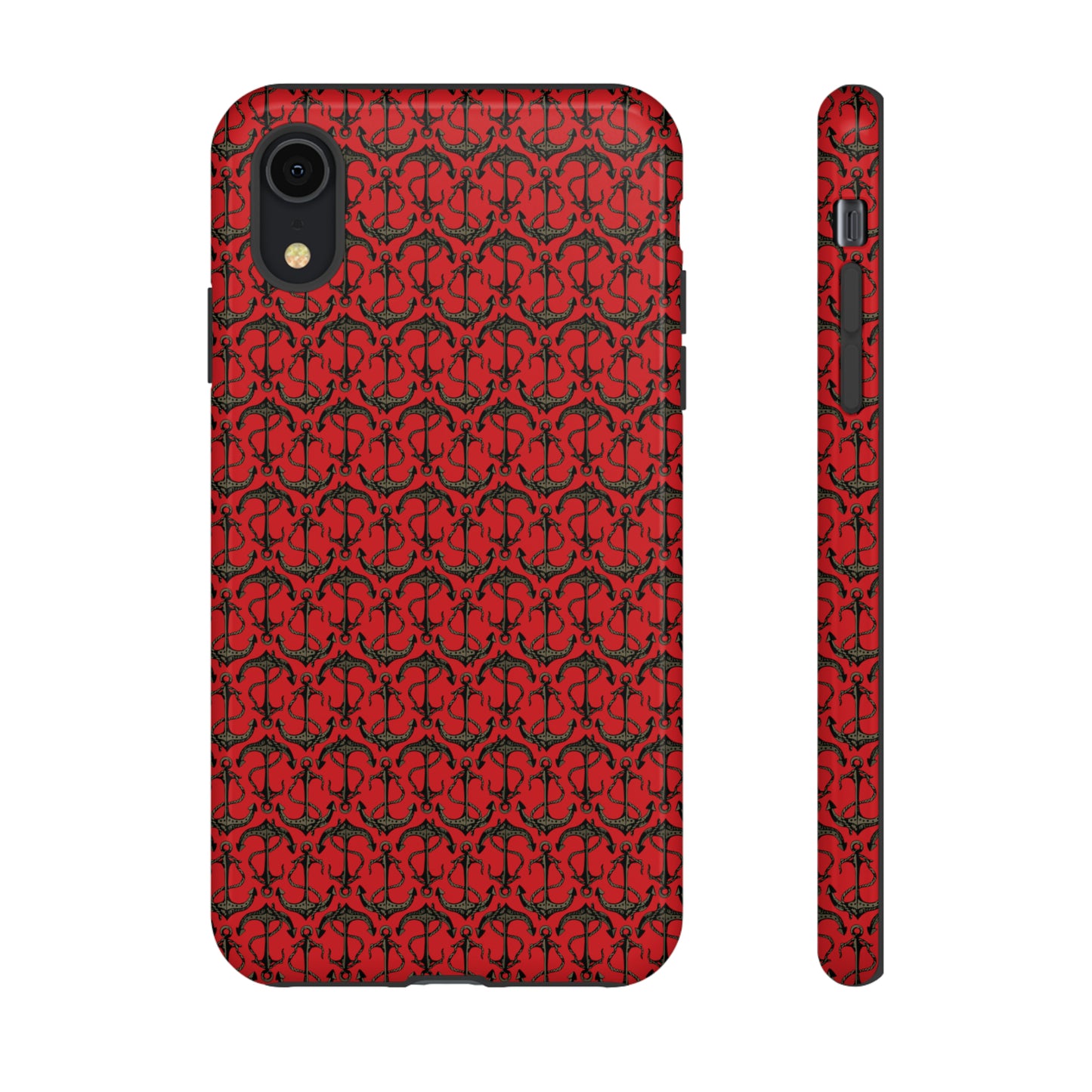 Anchors Away - Black Gray - Scarlet de0000 - Tough Cases