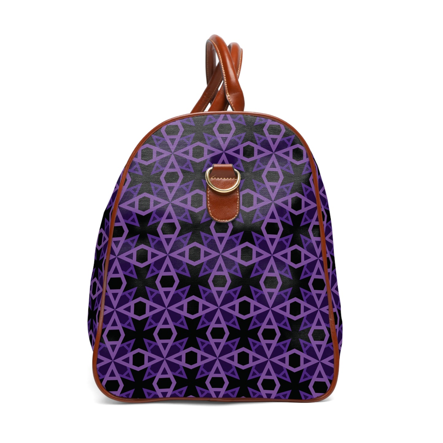 Letter Art - A - Purple - Black 000000 - Waterproof Travel Bag