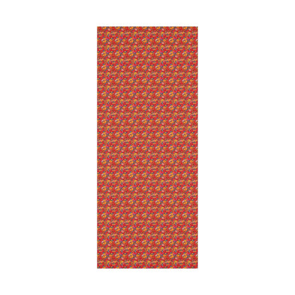 Gift Wrap Papers - Bright Bold Watercolor Flowers - Scarlet