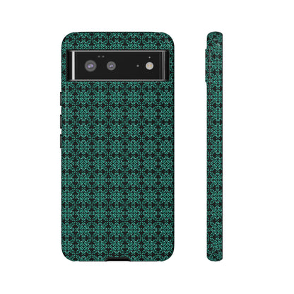 Vibrant Kaleidoscope - Turquoise - Black - Tough Cases