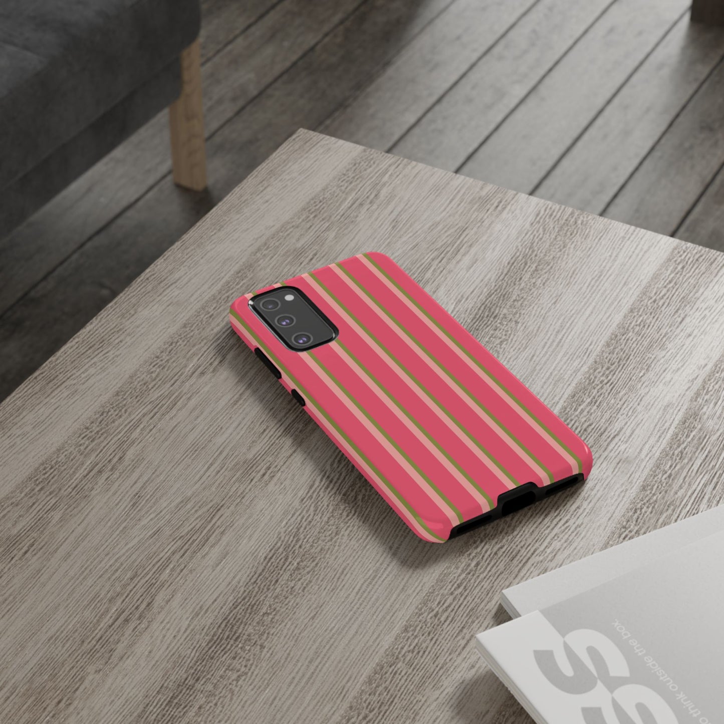 Pink and green stripes - Tough Cases