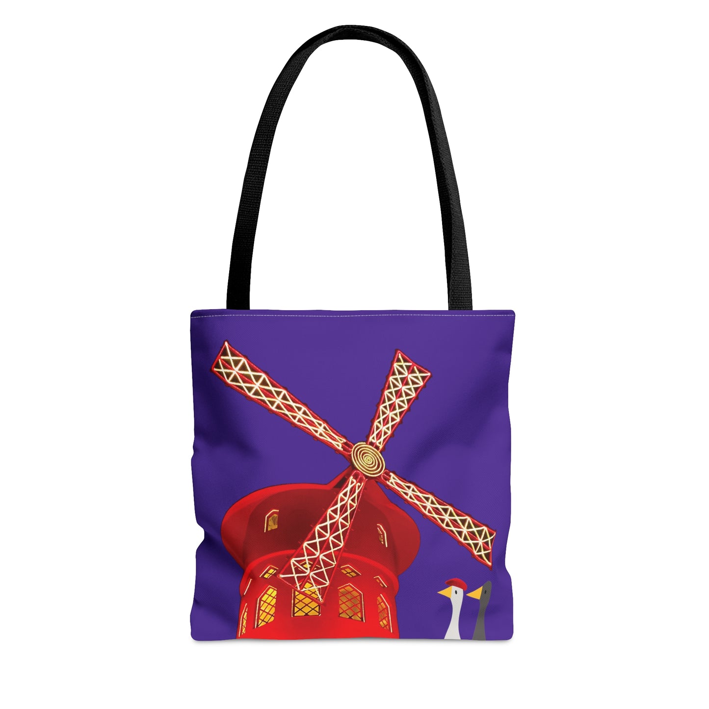 Ducks Visit Moulin Rouge - Purple Heart 5412AB - Tote Bag