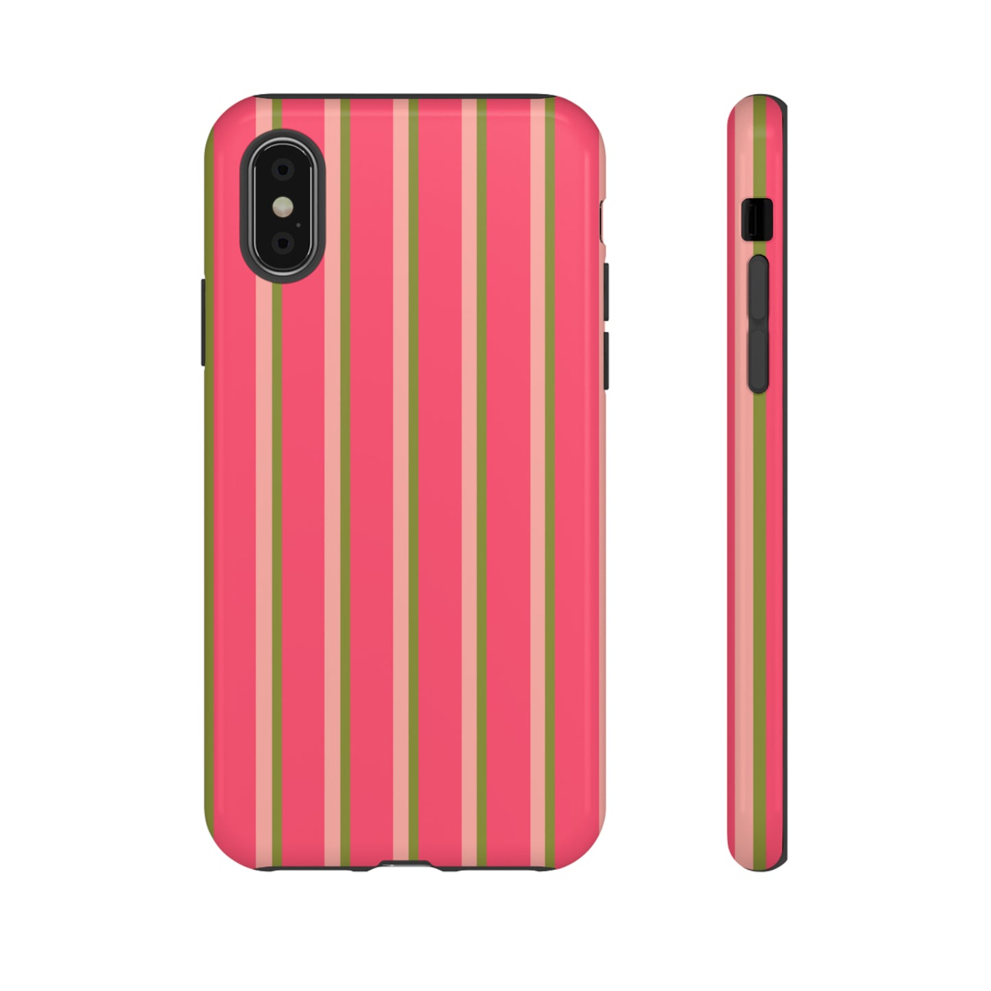 Pink and green stripes - Tough Cases