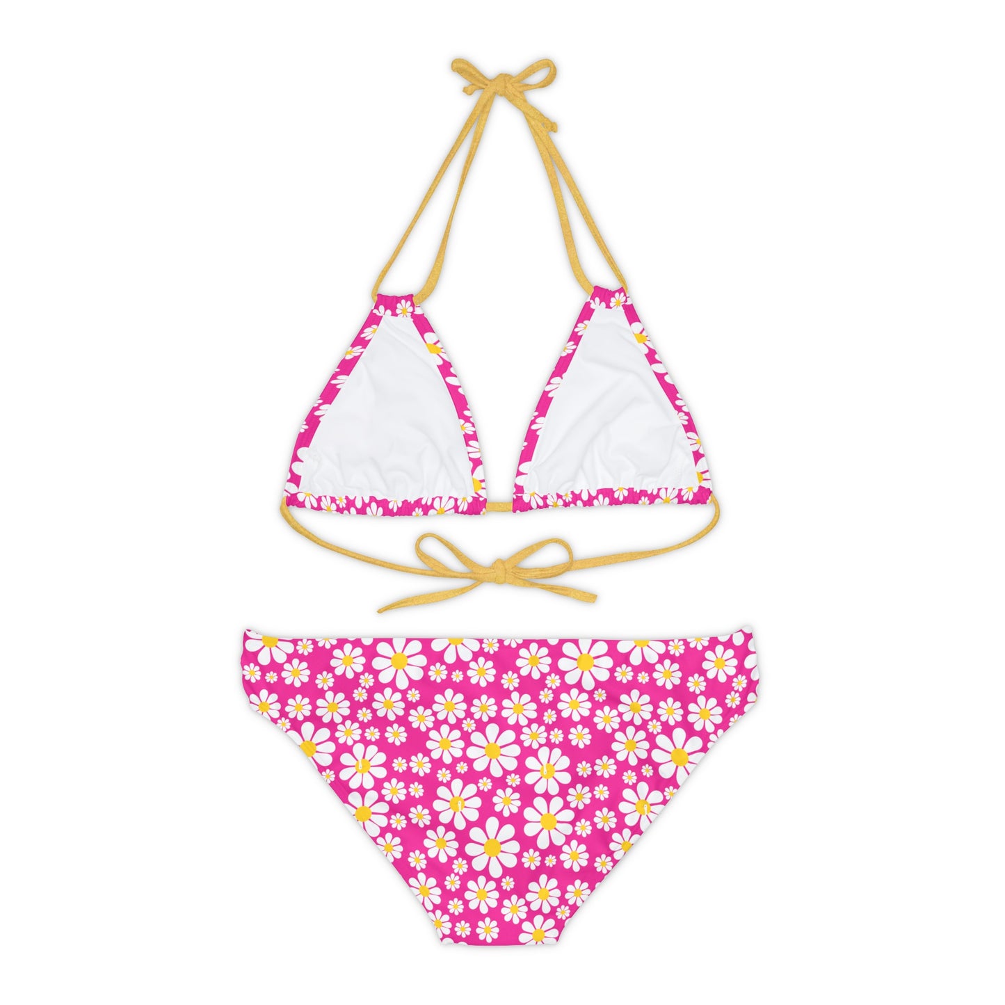 Ducks in Daisies - Mean Girls Lipstick ff00a8 - Strappy Bikini Set