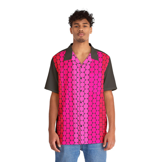 Variations on a Pink Rose - black 000000 - Men's Hawaiian Shirt (AOP)