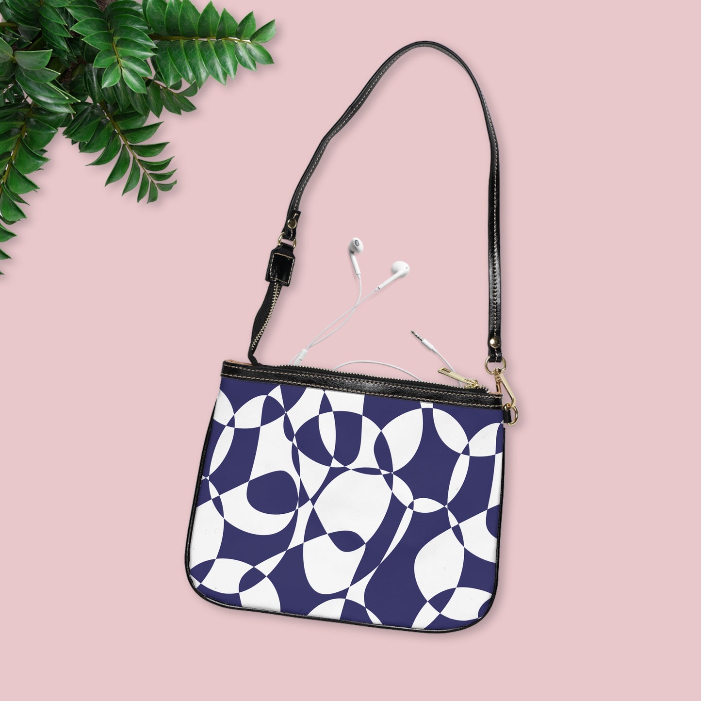 Sapphire Swirl - White - Small Shoulder Bag