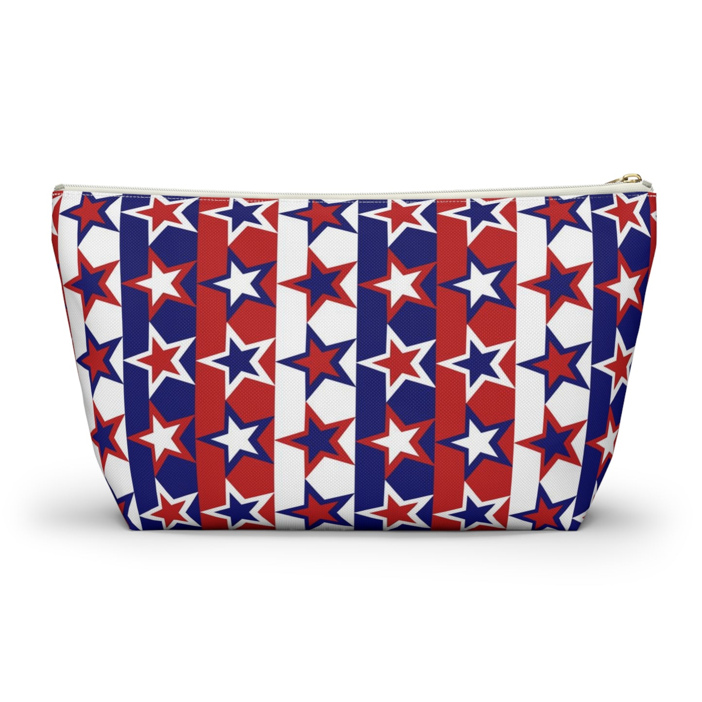 Red White and Blue Stars - Stripes - Accessory Pouch w T-bottom