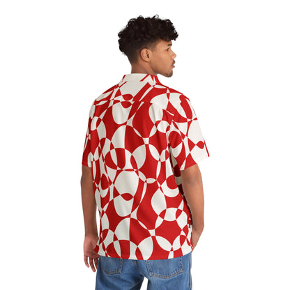 Scarlet Symphony - White - Men's Hawaiian Shirt