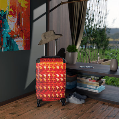 Geometric Flame - Red Triangles - Suitcase