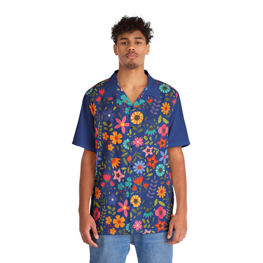 Playful Spring Flowers - Men's Hawaiian Shirt