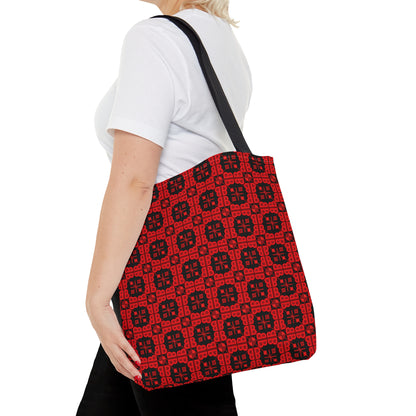 Letter Art - B - Red - Black 000000 - Tote Bag