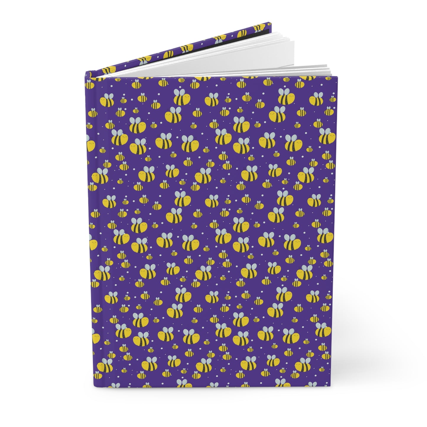 Lots of Bees - Purple Heart 5412AB - Hardcover Journal Matte