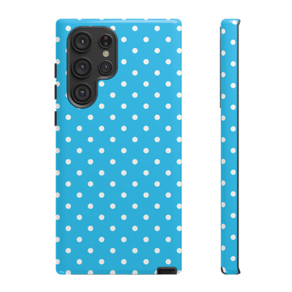 White dots on blue - Tough Cases