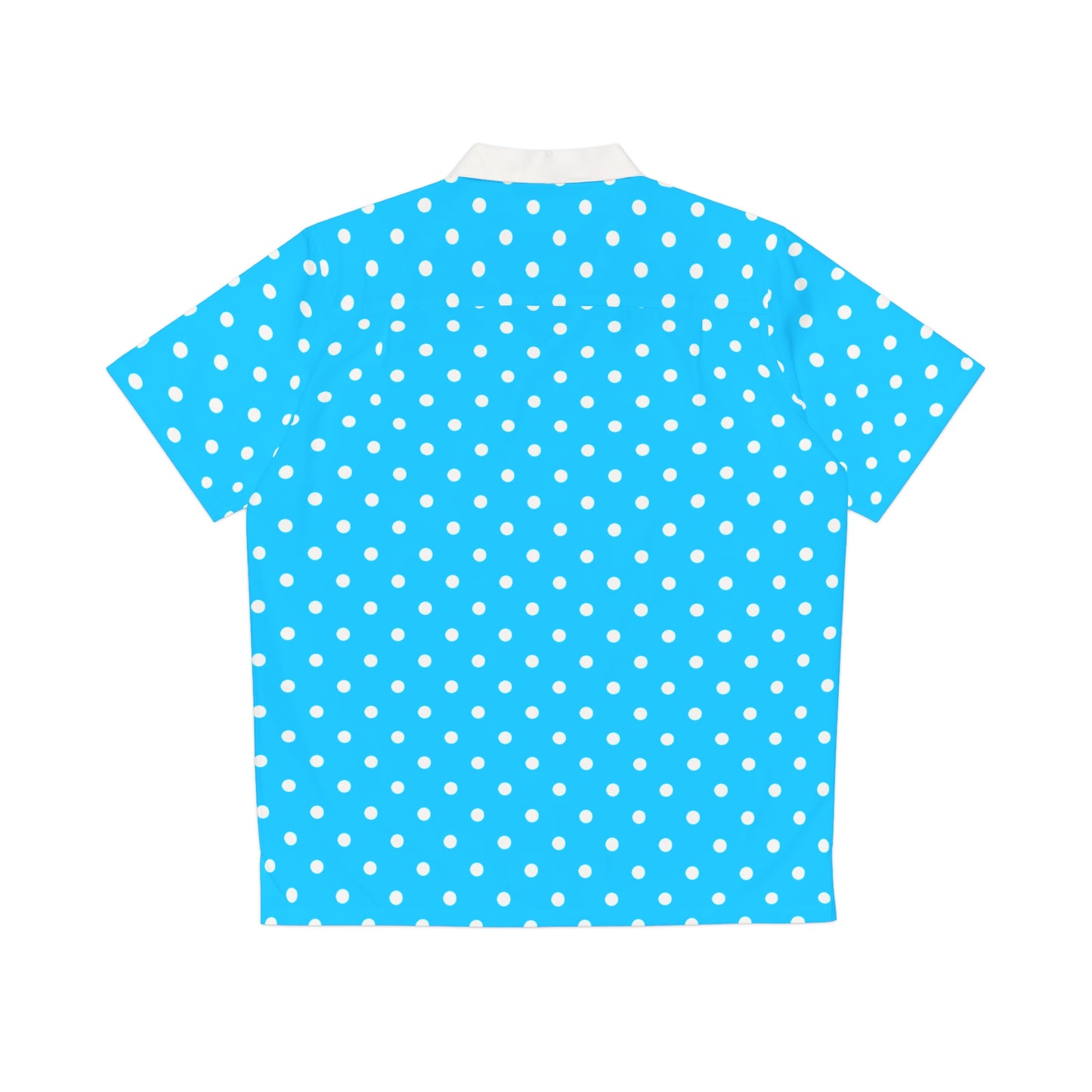 Blue with white dots - Men's Hawaiian Shirt