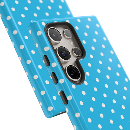 White dots on blue - Tough Cases