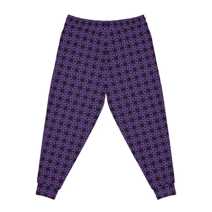 Letter Art - A - Purple - Black 000000 - Athletic Joggers (AOP)