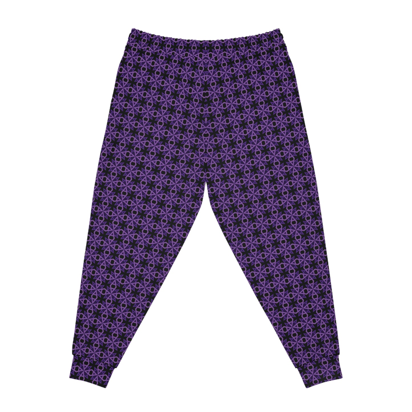 Letter Art - A - Purple - Black 000000 - Athletic Joggers (AOP)