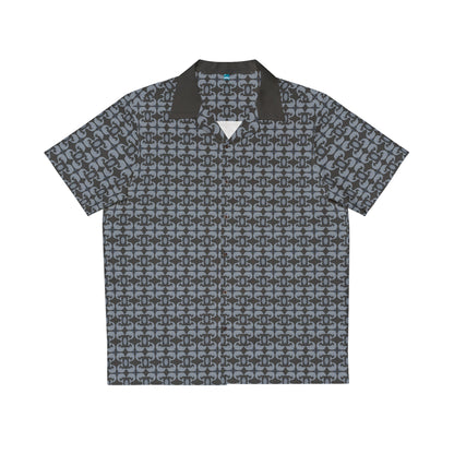 Playful Dolphins - Black 000000 - Men's Hawaiian Shirt