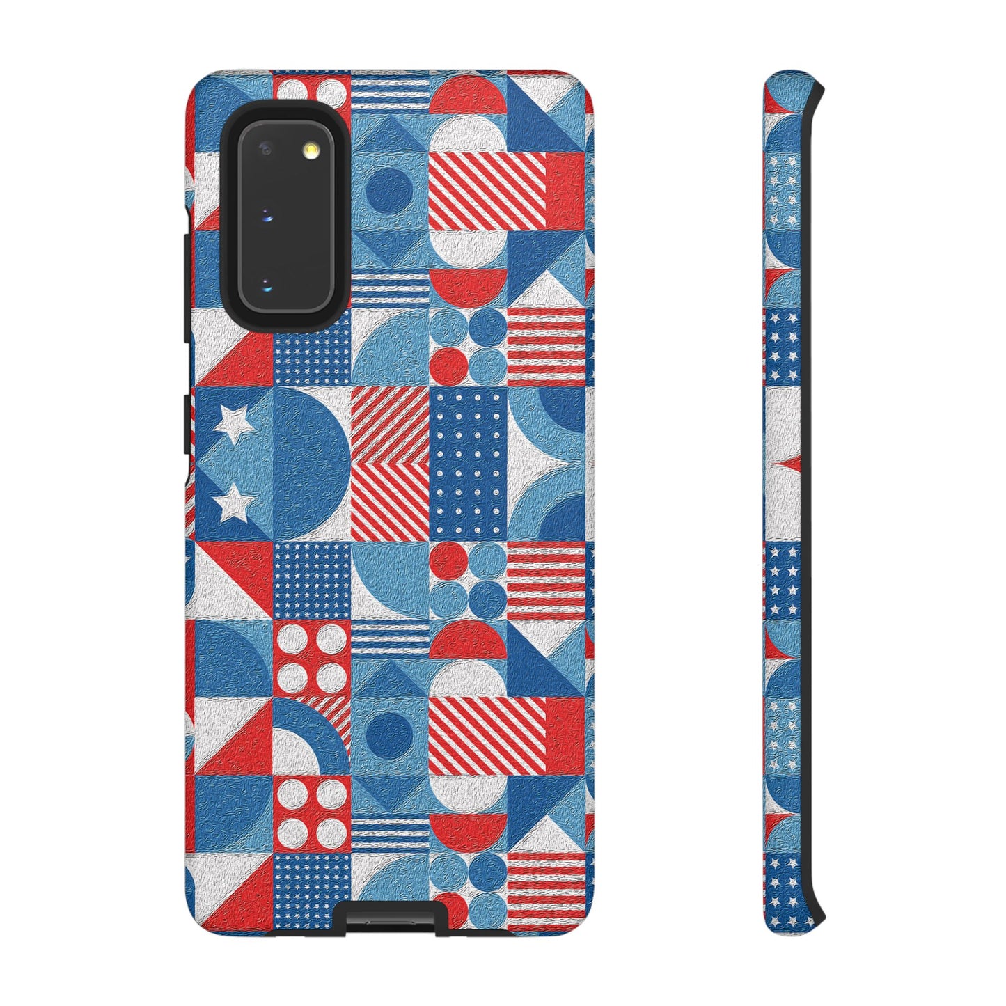 Red White and Blue Bold Pattern - BIG - Oil Paint Texture - Tough Cases