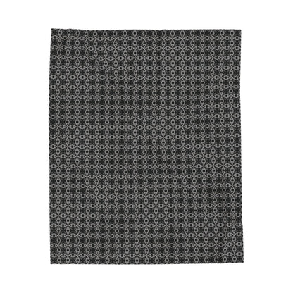 Letter Art - A - Gray - Black 000000 - Velveteen Plush Blanket