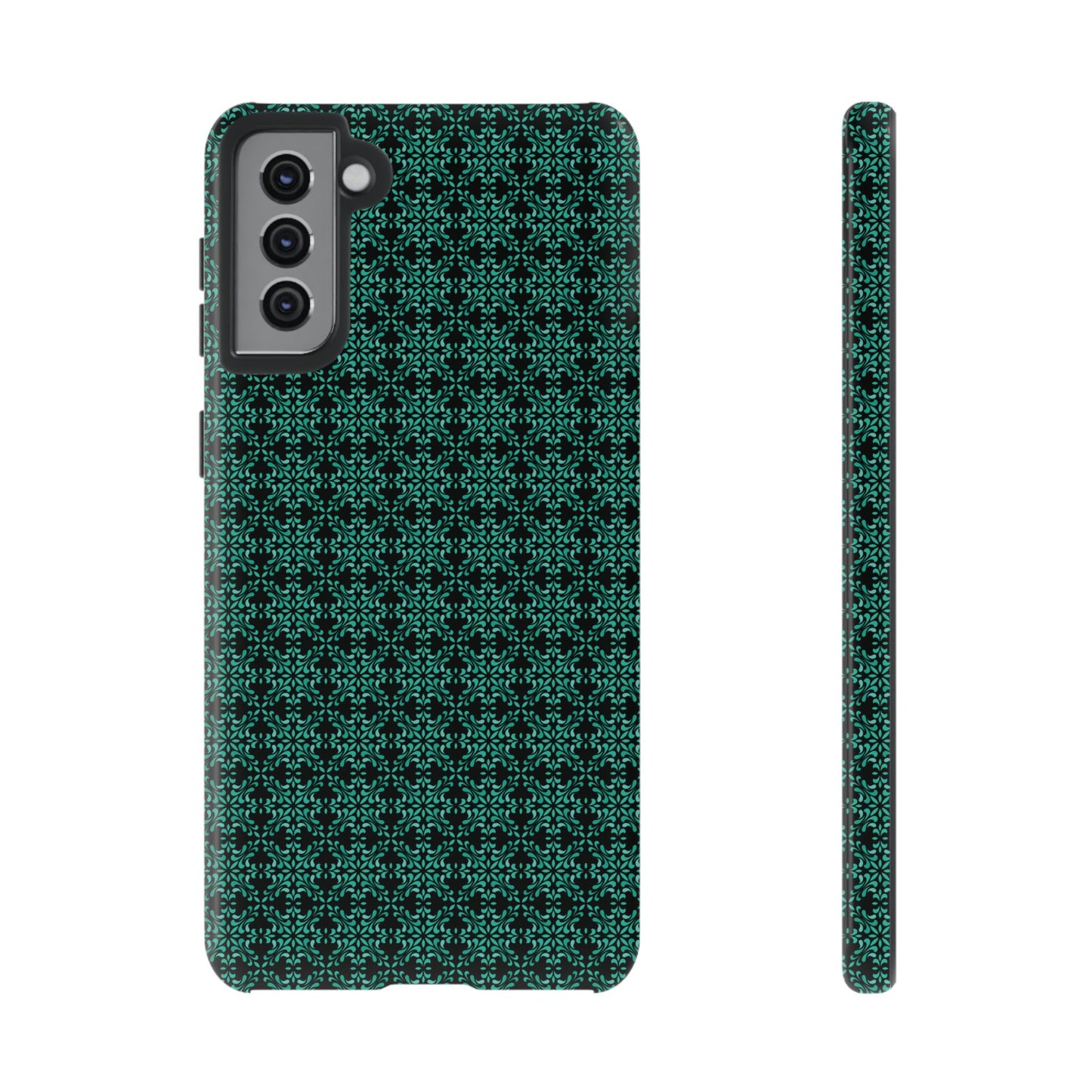 Vibrant Kaleidoscope - Turquoise - Black - Tough Cases