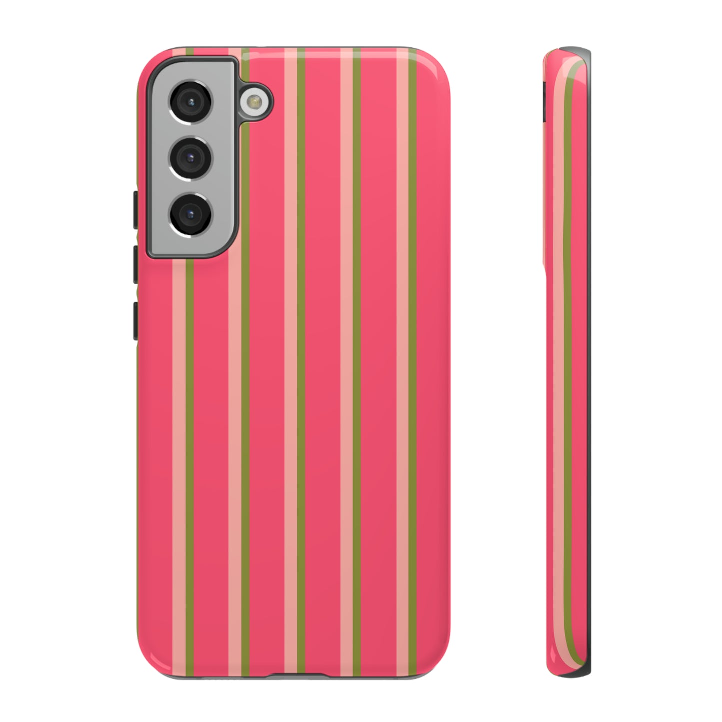 Pink and green stripes - Tough Cases