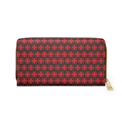 Letter Art - M - Red - Black 000000 - Zipper Wallet