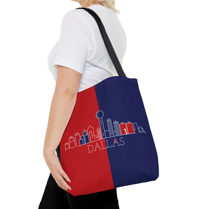 Dallas - Red White and Blue City series - Logo - Tote Bag