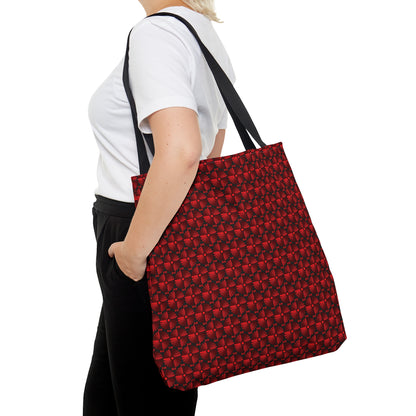 Letter Art - I - Red - Black 000000 - Tote Bag