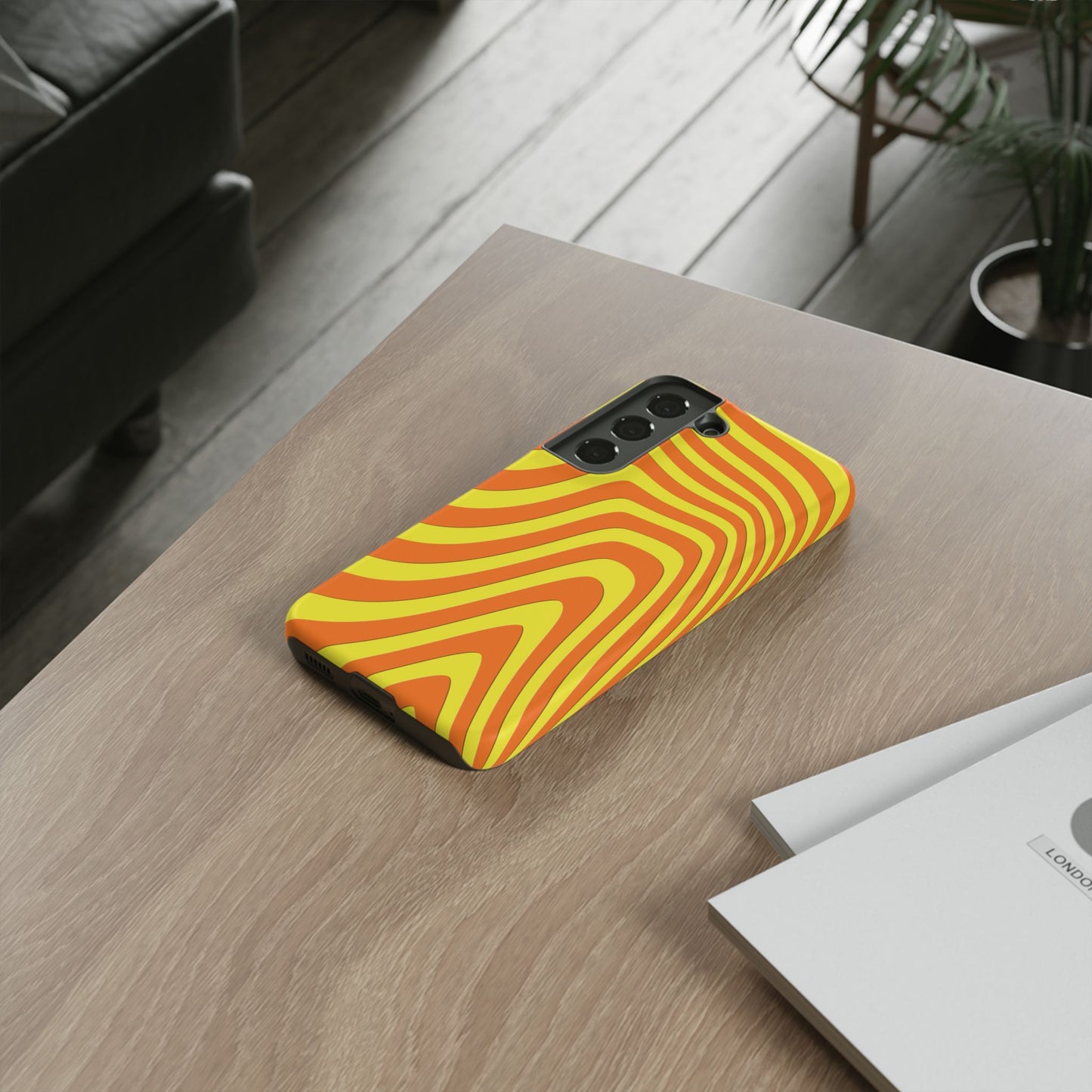 Retro wavy - Yellow and Orange - Tough Cases