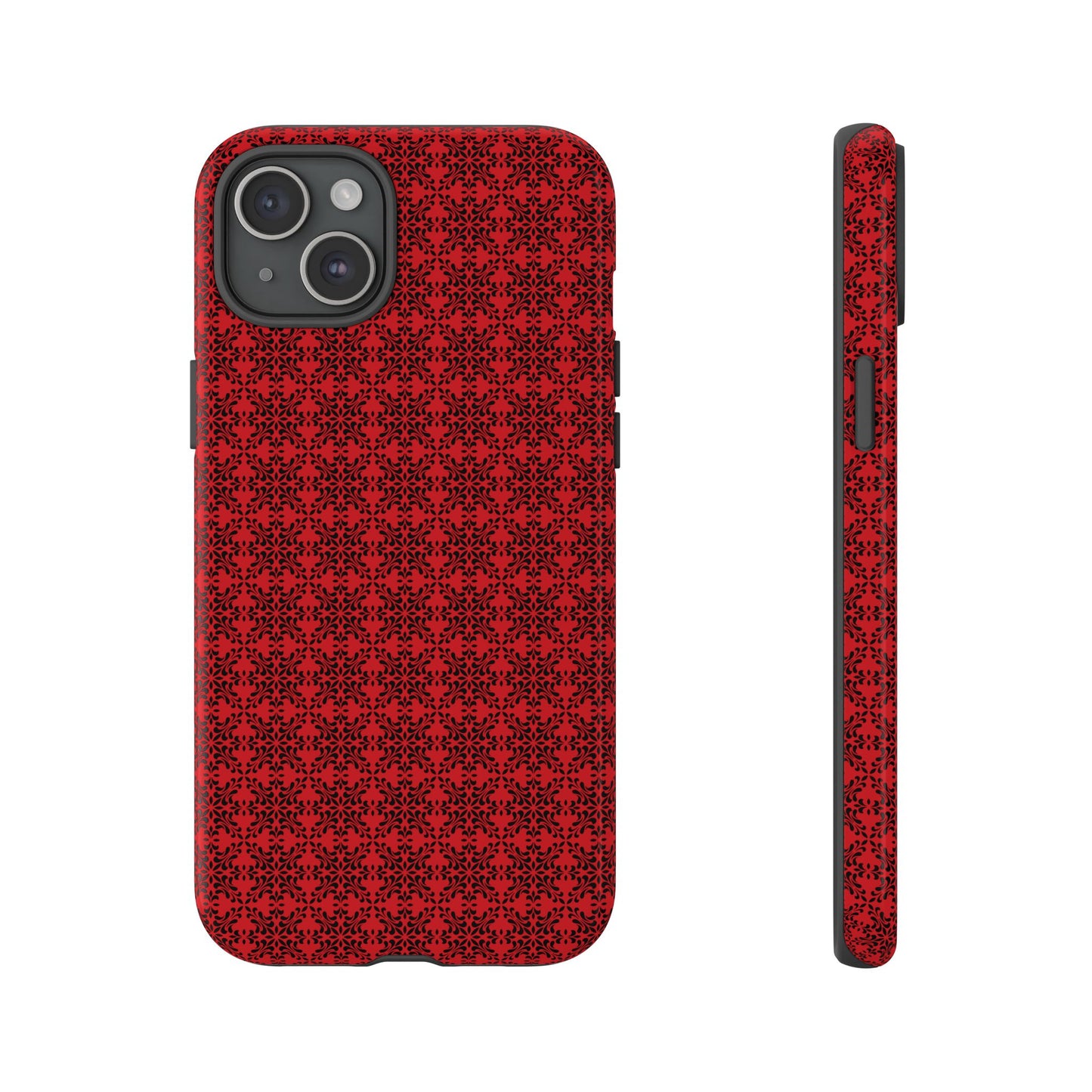 Vibrant Kaleidoscope - Black - Scarlet - Tough Cases