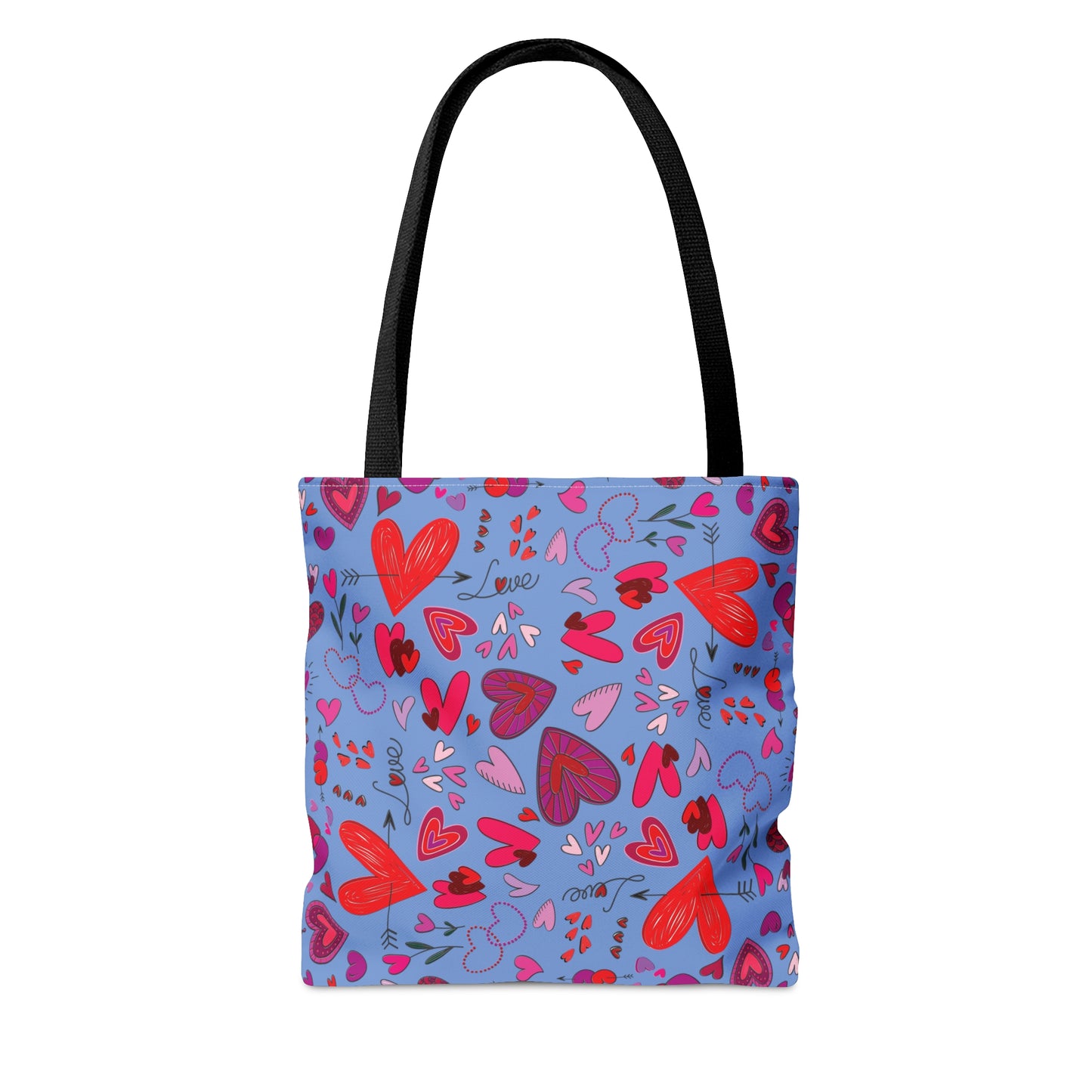 Heart Doodles - Fennel Flower 74a6ff - Tote Bag