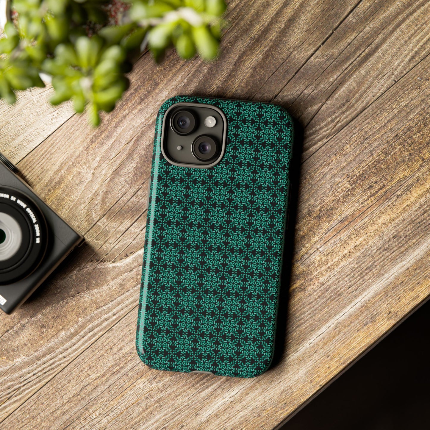 Vibrant Kaleidoscope - Turquoise - Black - Tough Cases