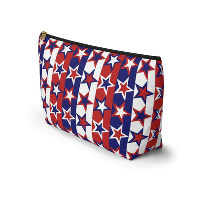 Red White and Blue Stars - Stripes - Accessory Pouch w T-bottom