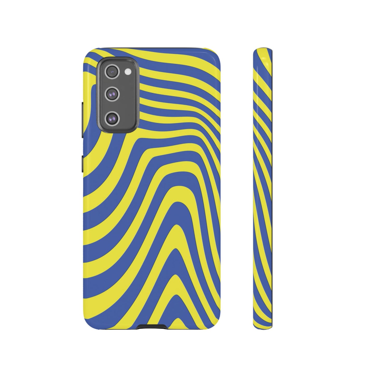 Retro wavy - yellow and blue - Tough Cases