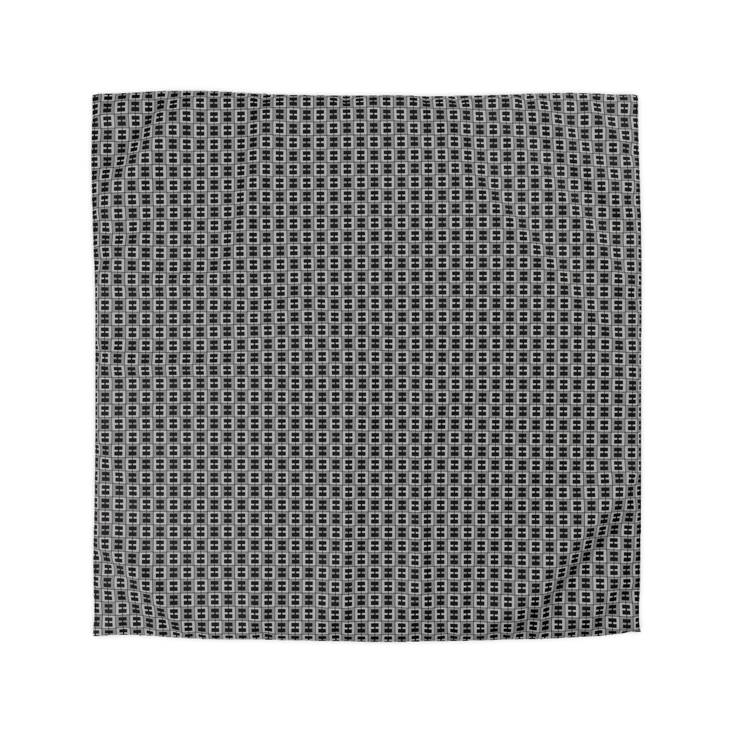 Letter Art - E - Black 000000 - Microfiber Duvet Cover