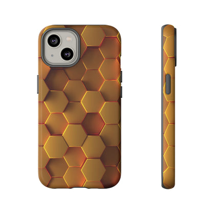 Hexagonal pattern - Gold - Tough Cases