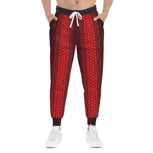 Monochromatic Scarlet Dots - Vertical - Dark Charcoal 303030 - Athletic Joggers