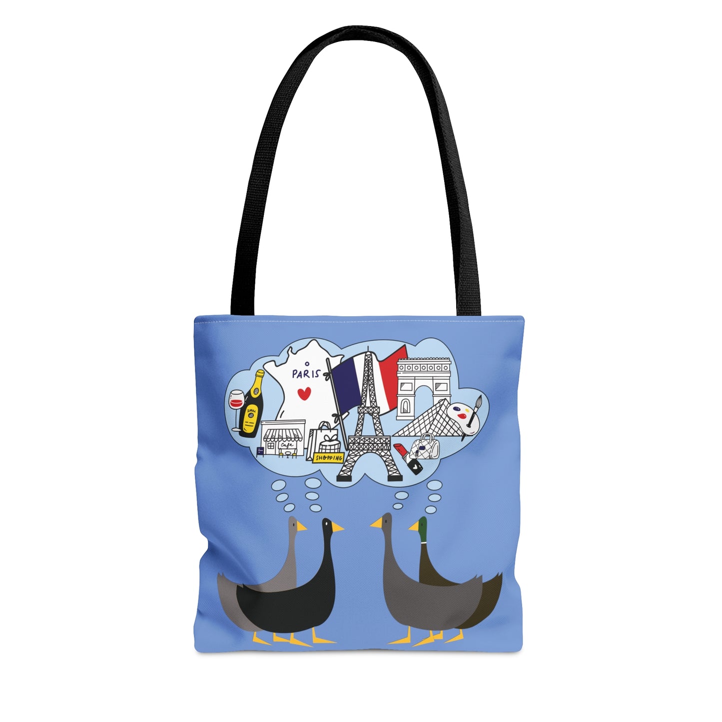 Ducks dreaming of Paris - Fennel Flower 74a6ff - Tote Bag