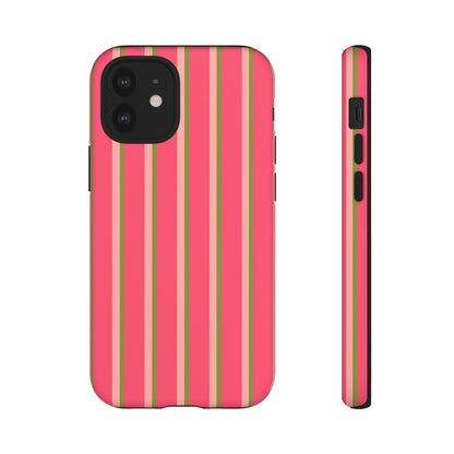 Pink and green stripes - Tough Cases