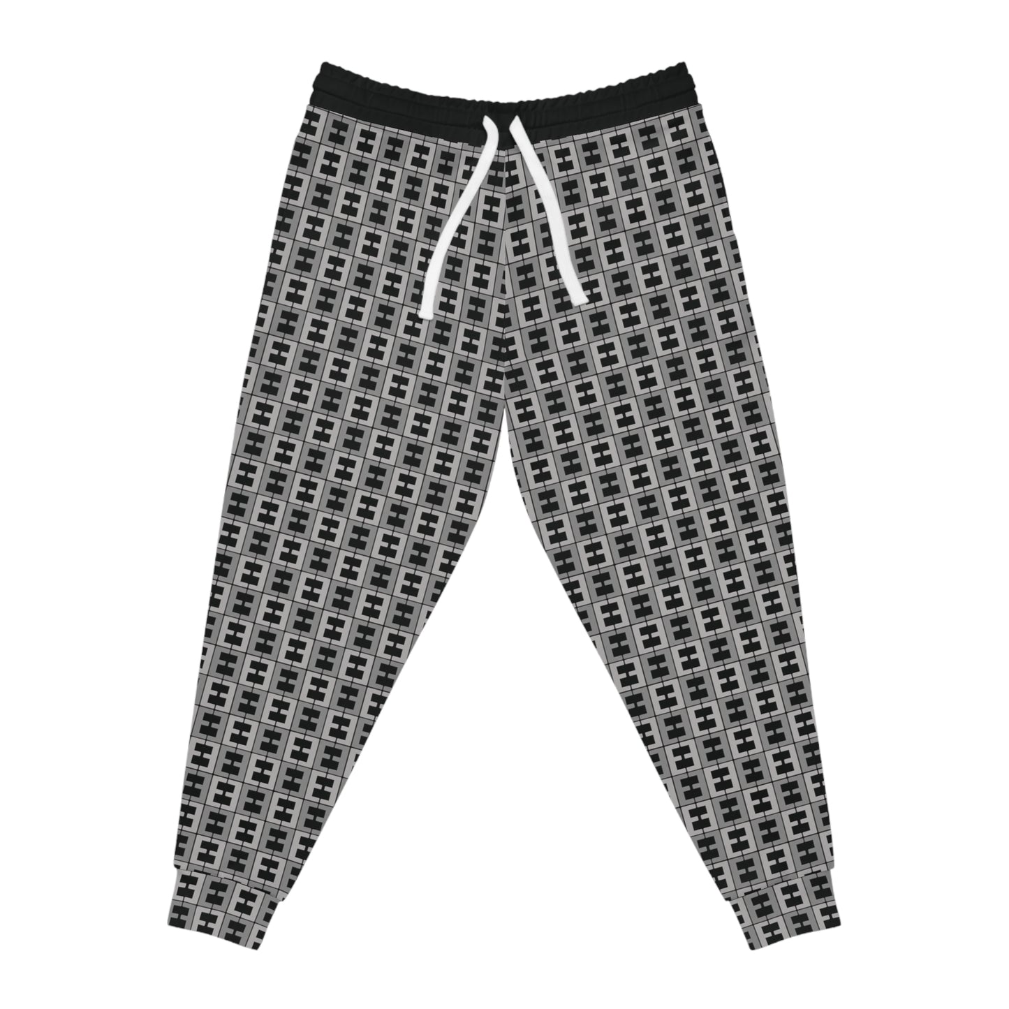 Letter Art - E - Black 000000 - Athletic Joggers