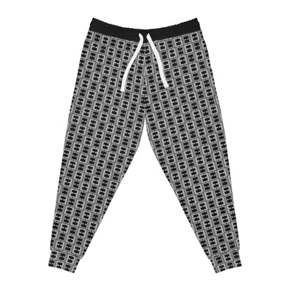 Letter Art - E -  Black - Athletic Joggers (AOP)