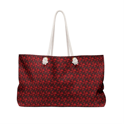 Letter Art - I - Red - Black 000000 - Weekender Bag