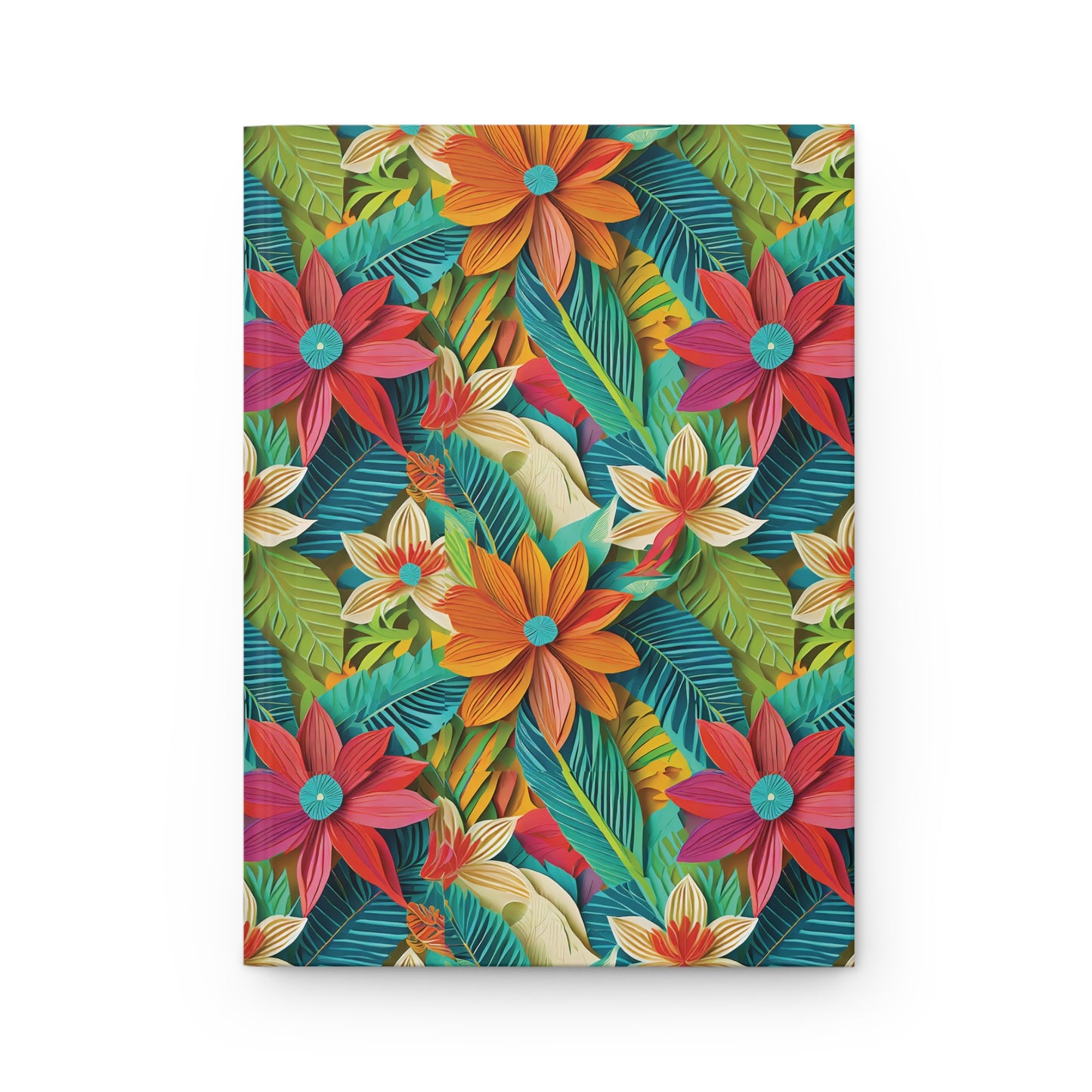 Multiple Tropical Flowers1 - Hardcover Journal Matte