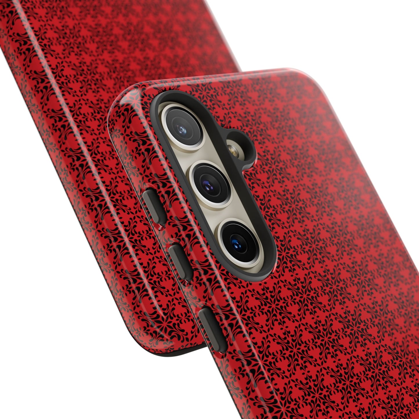 Vibrant Kaleidoscope - Black - Scarlet - Tough Cases