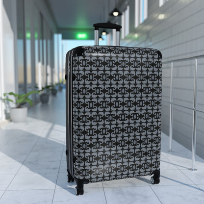 Playful Dolphins - Black 000000 - Suitcase