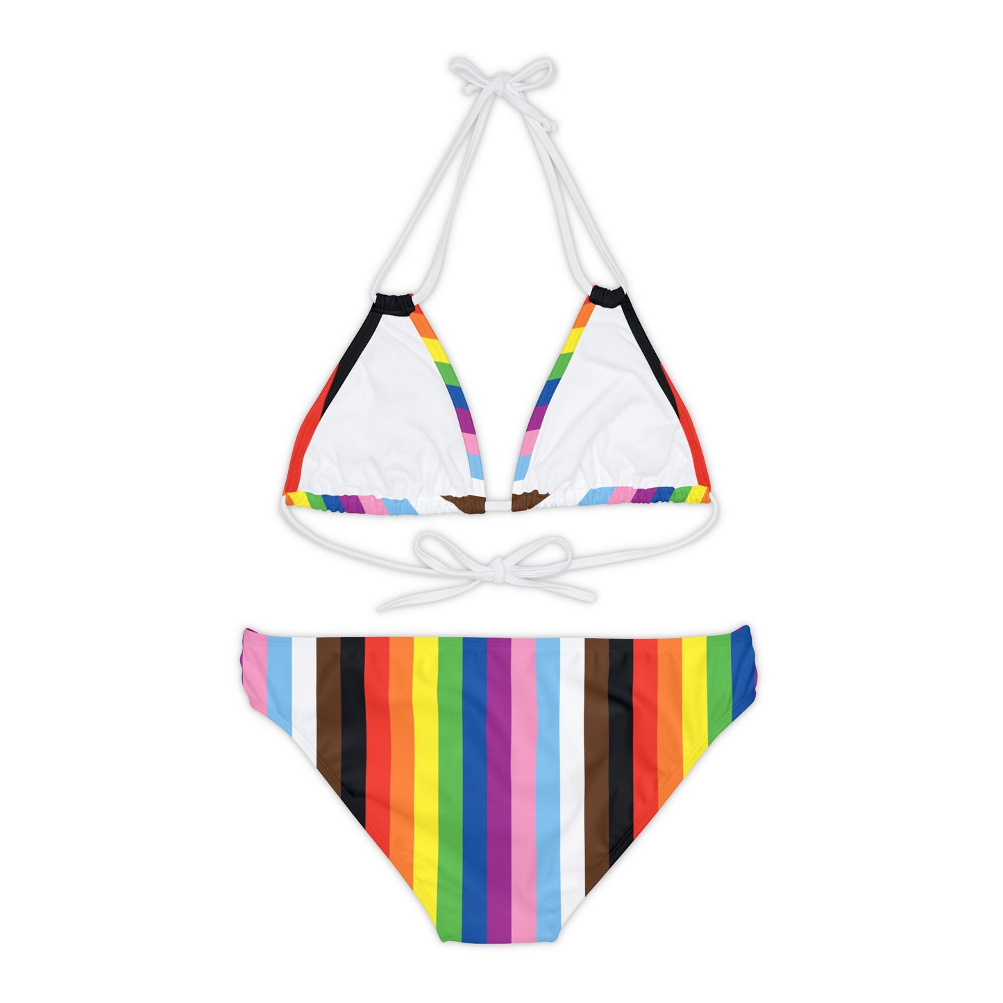 Rainbow Stripes - Pride - Strappy Bikini Set