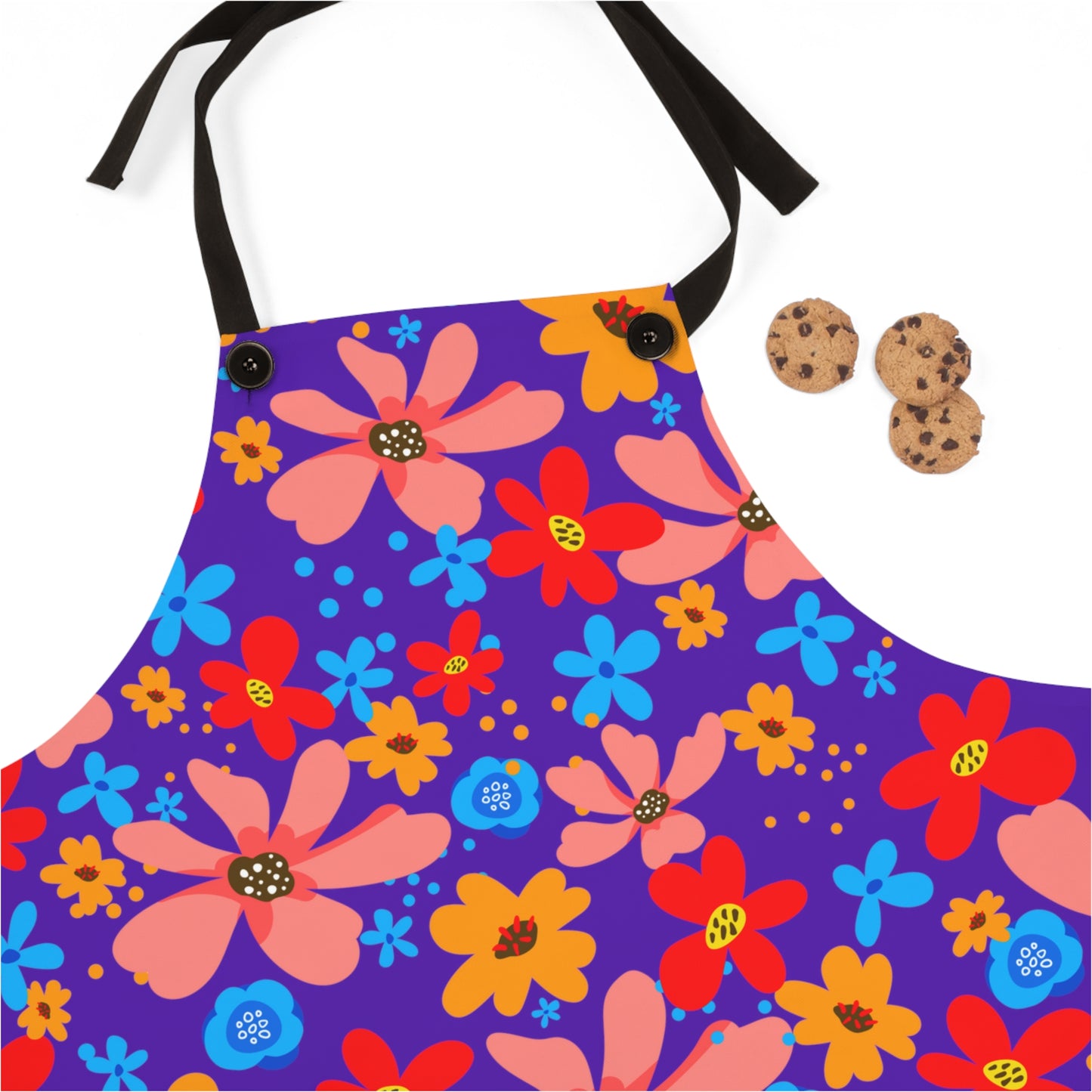 Playful Floral Print - Purple Heart 5412AB - Apron