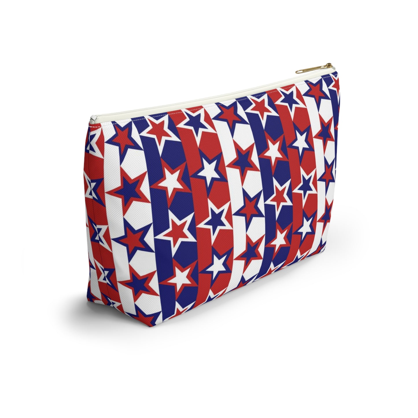 Red White and Blue Stars - Stripes - Accessory Pouch w T-bottom